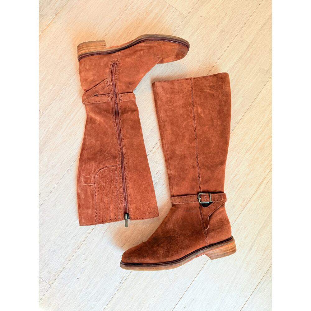 Clarks Suede Knee High Boots Size 6